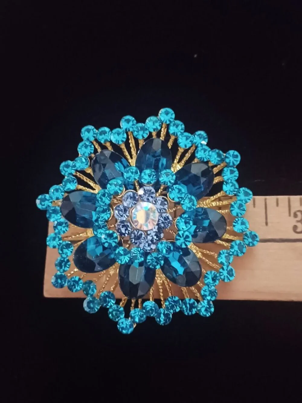 Showy Blue Brooch
